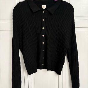 a new day Black Cable Knit Sweater